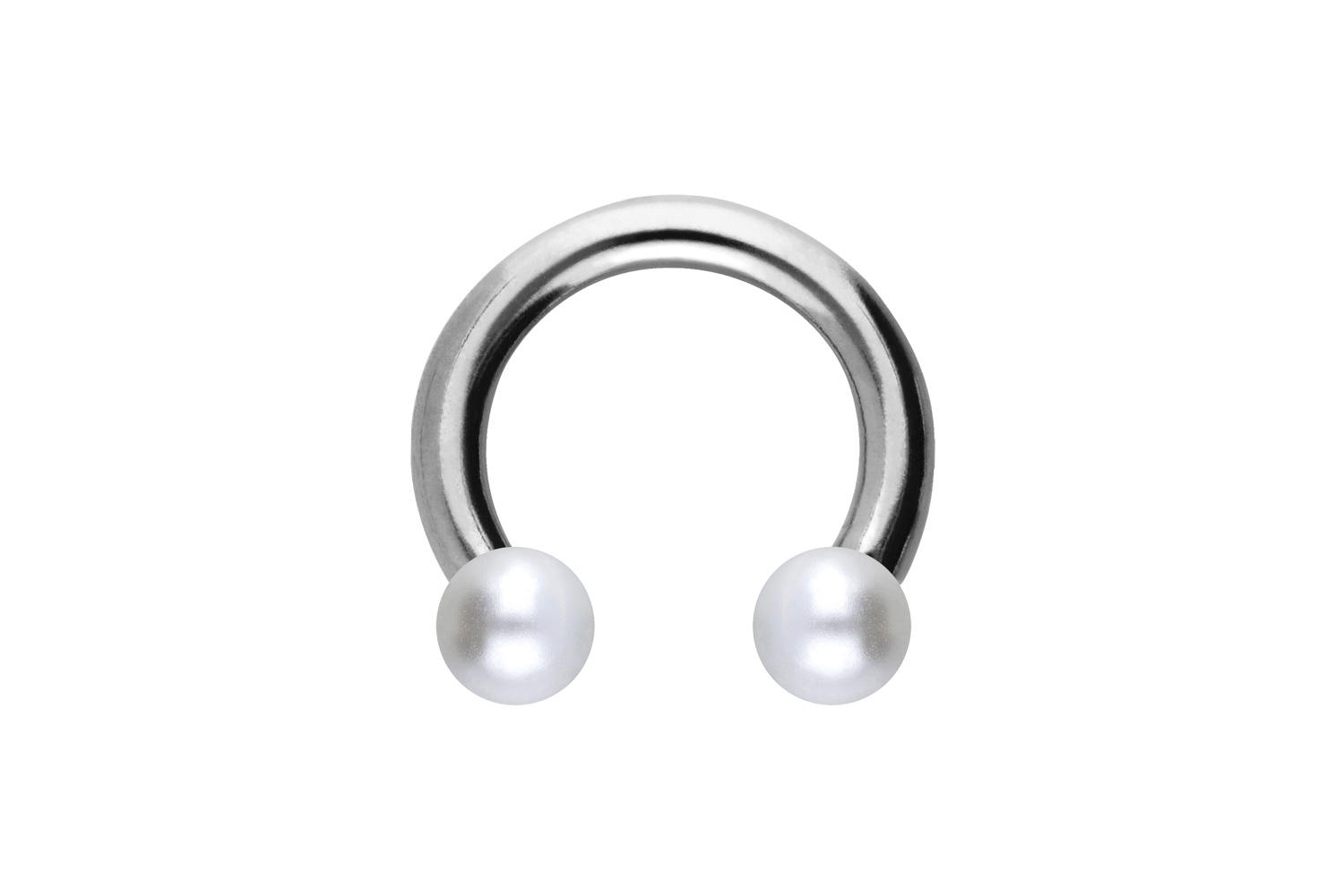 Titan Hufeisenring Piercing SYNTHETISCHE PERLEN